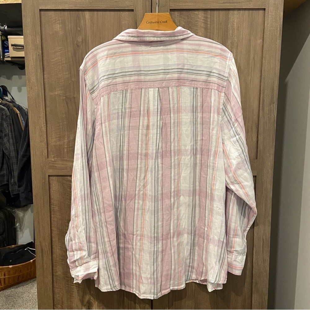 NWT So‎ by Kohls Junior 3X Button Down Shirt Pink Plaid top - Picture 2 of 10